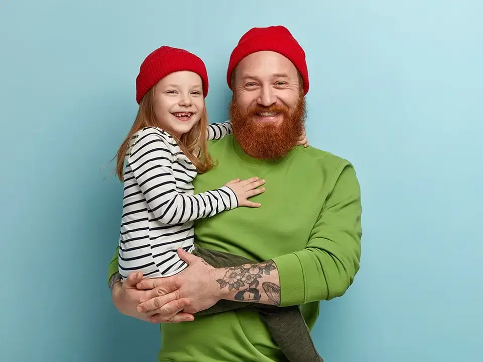 father and daughter at the walk-in clinic