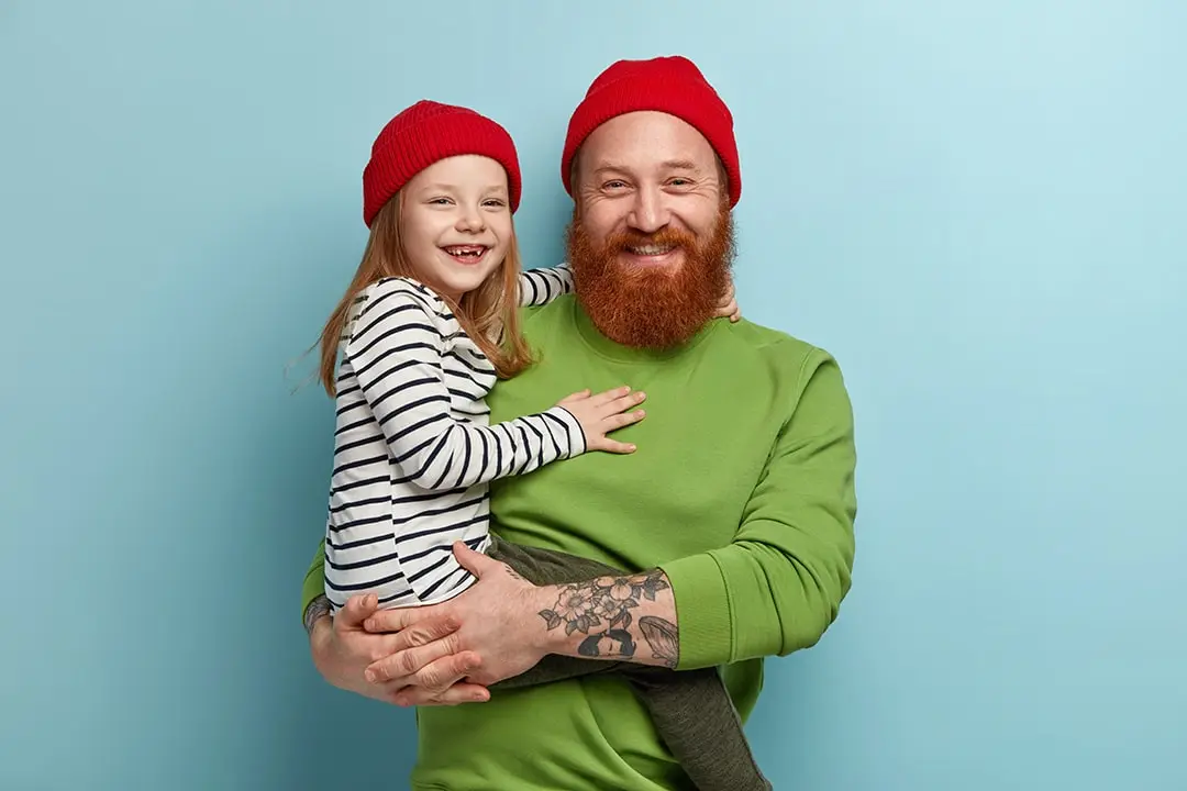 father and daughter at the walk-in clinic